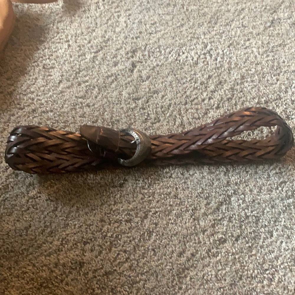 Women’s braided leather belt
